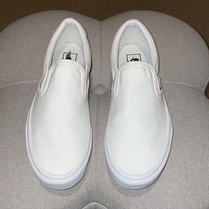 BRAND NEW WHITE SLIP ON VANS